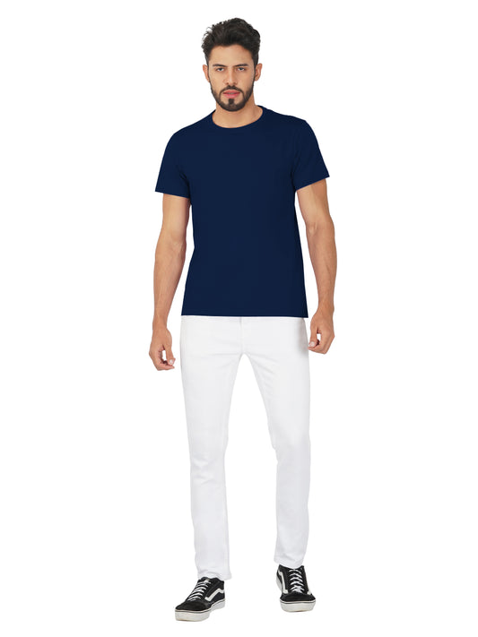 SOLID NAVY COLORED ROUND NECK TSHIRT